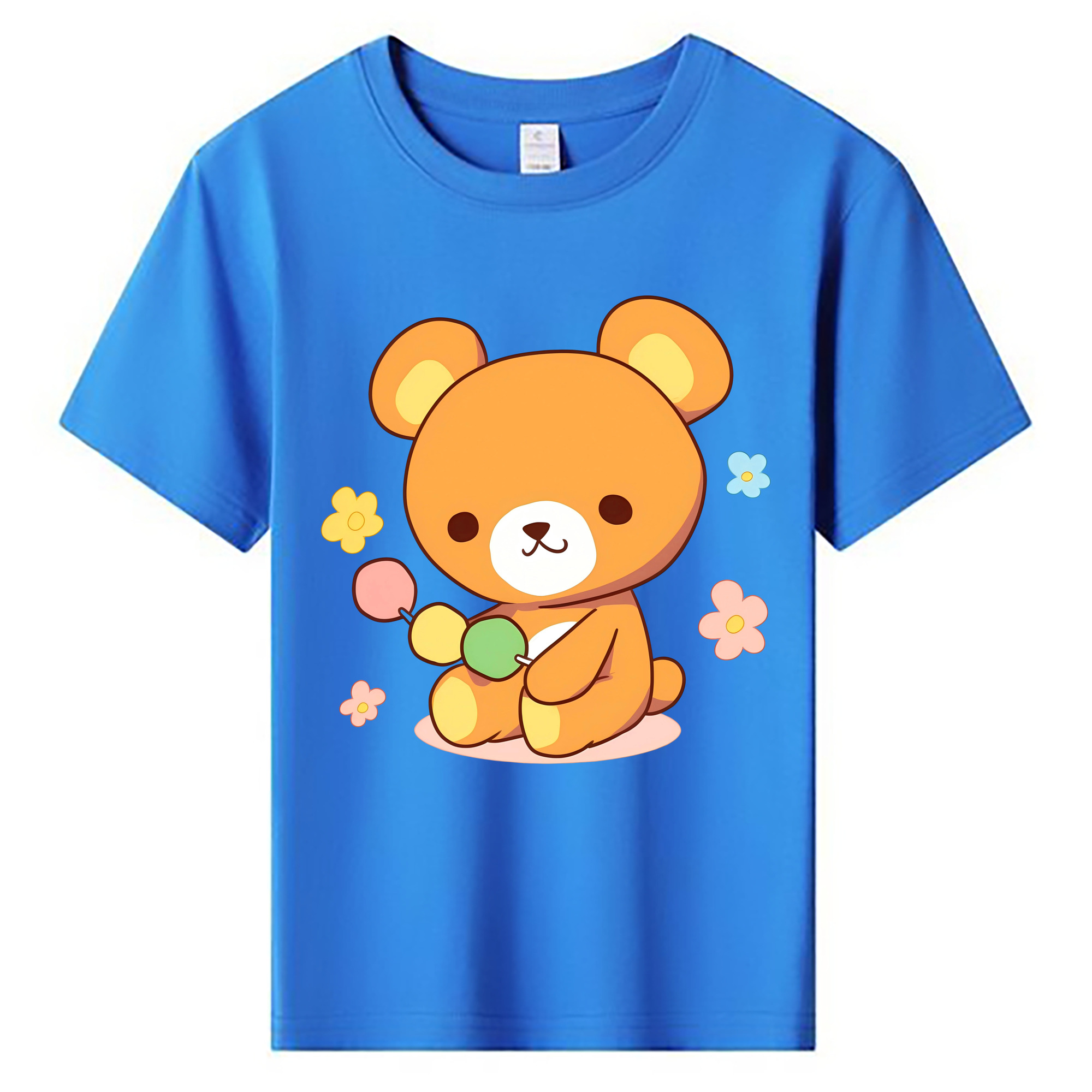 （画像用） リラックマ リラックマ キイロイトリ Rilakkuma Korilakkuma Kiiroitori 綿100％キッズTシャツ（フロントプリント）